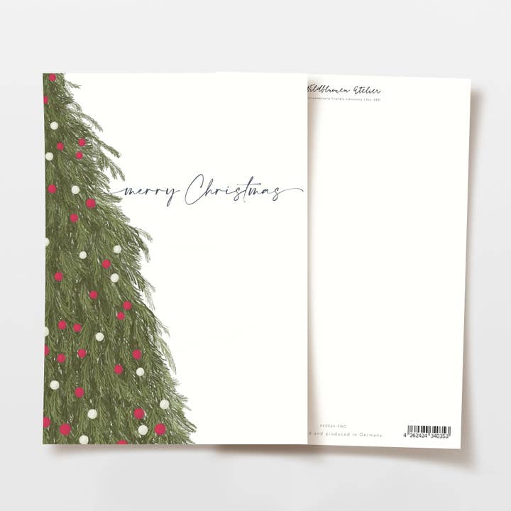 Christmas card Christmas tree merry Christmas, FSC certified for wholesale by Wildblumen Atelier