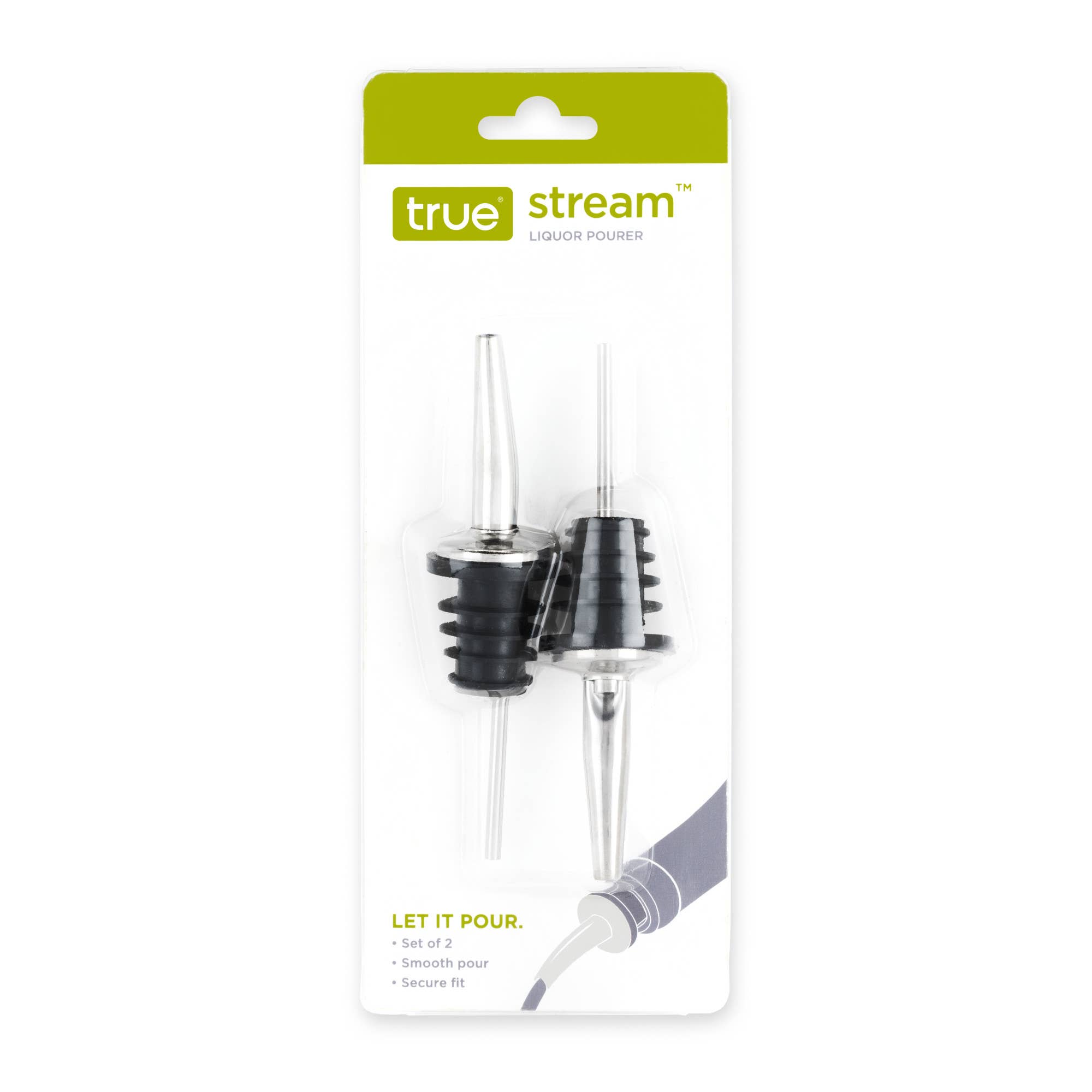 Argent Ensemble de 2 becs verseurs en acier inoxydable Stream en vente sur Faire1