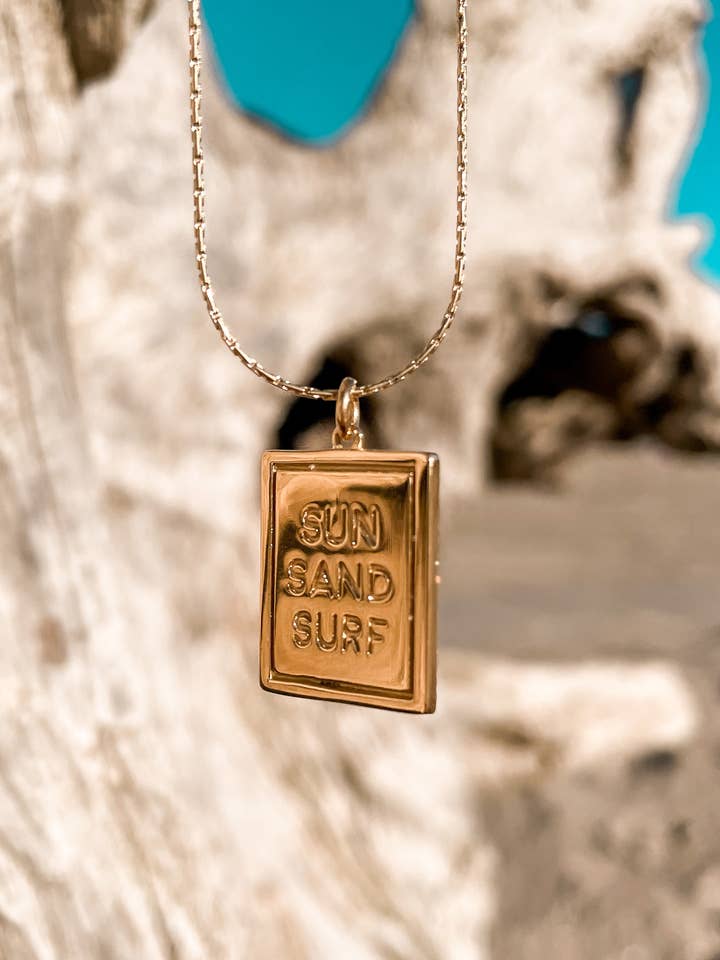 Ocean My Loves Necklace Gold for wholesale by Laguna Treasures