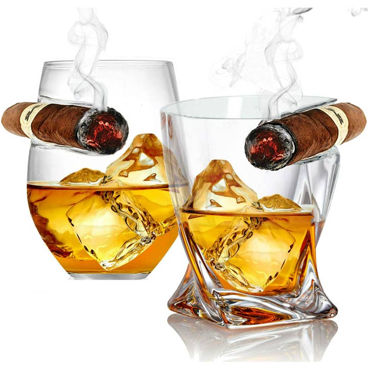 Cigar Whiskey Glass - Twist & Rounded Whiskey Glass 2 Pk and other Purchase Wholesale gläser. Free Returns & Net 60 Terms on Faire trending on Faire.