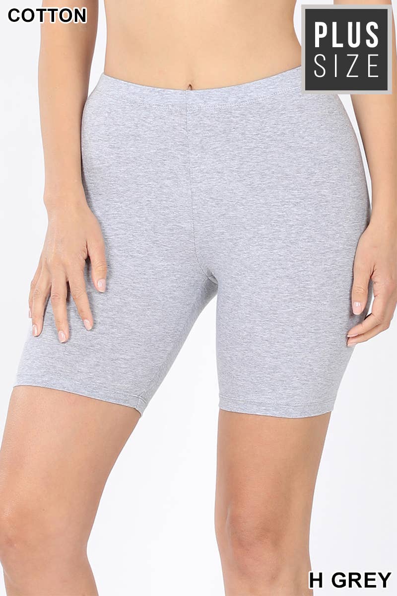 42POPS - Wholesale Athletic Shorts - Women's - ...PLUS SIZE COTTON BIKER SHORTS11