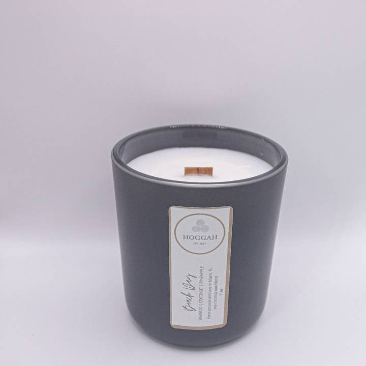 Bamboo + Coconut + Pineapple coconut wax candle for wholesale by HOGGAH candles