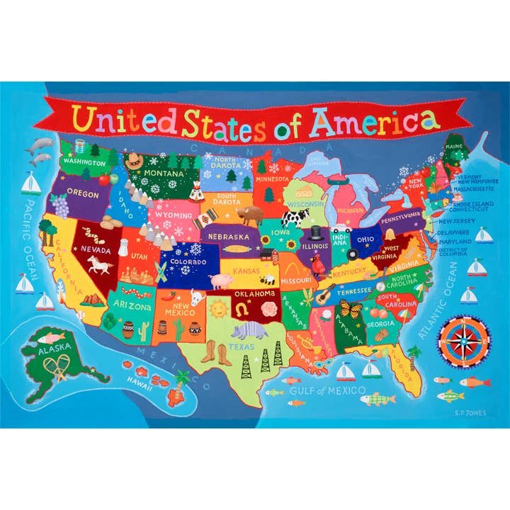 Kid's United States Wall Map for wholesale by Waypoint Geographic