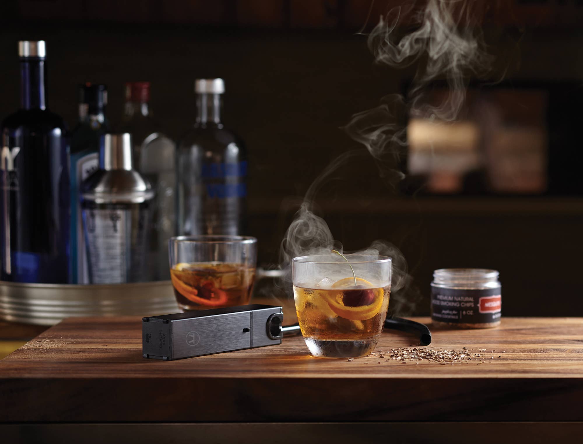 Fox Run Brands - Wholesale Kitchen Tool/Gadget - Outset Food and Cocktail Smoker, Matte Black, 1.5" x 9"3