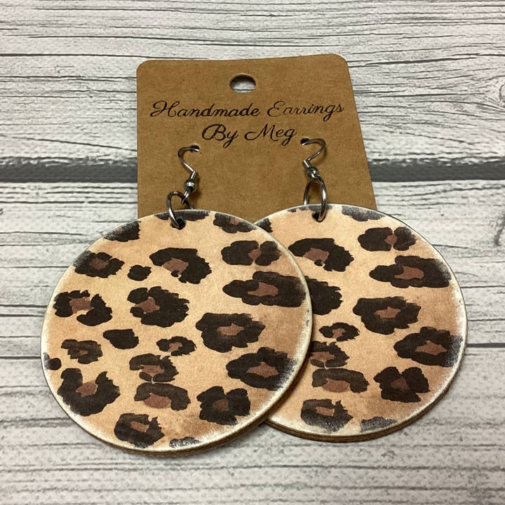 Animal Print 2 inch for wholesale by Handmade Earrings By Meg
