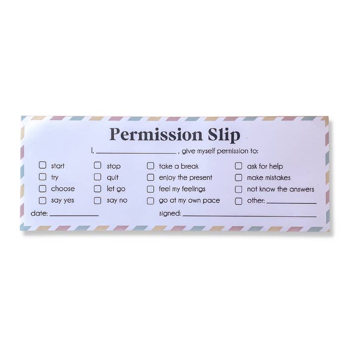 Permission Slip Notepad for wholesale by Yours Truly, Mary Anne