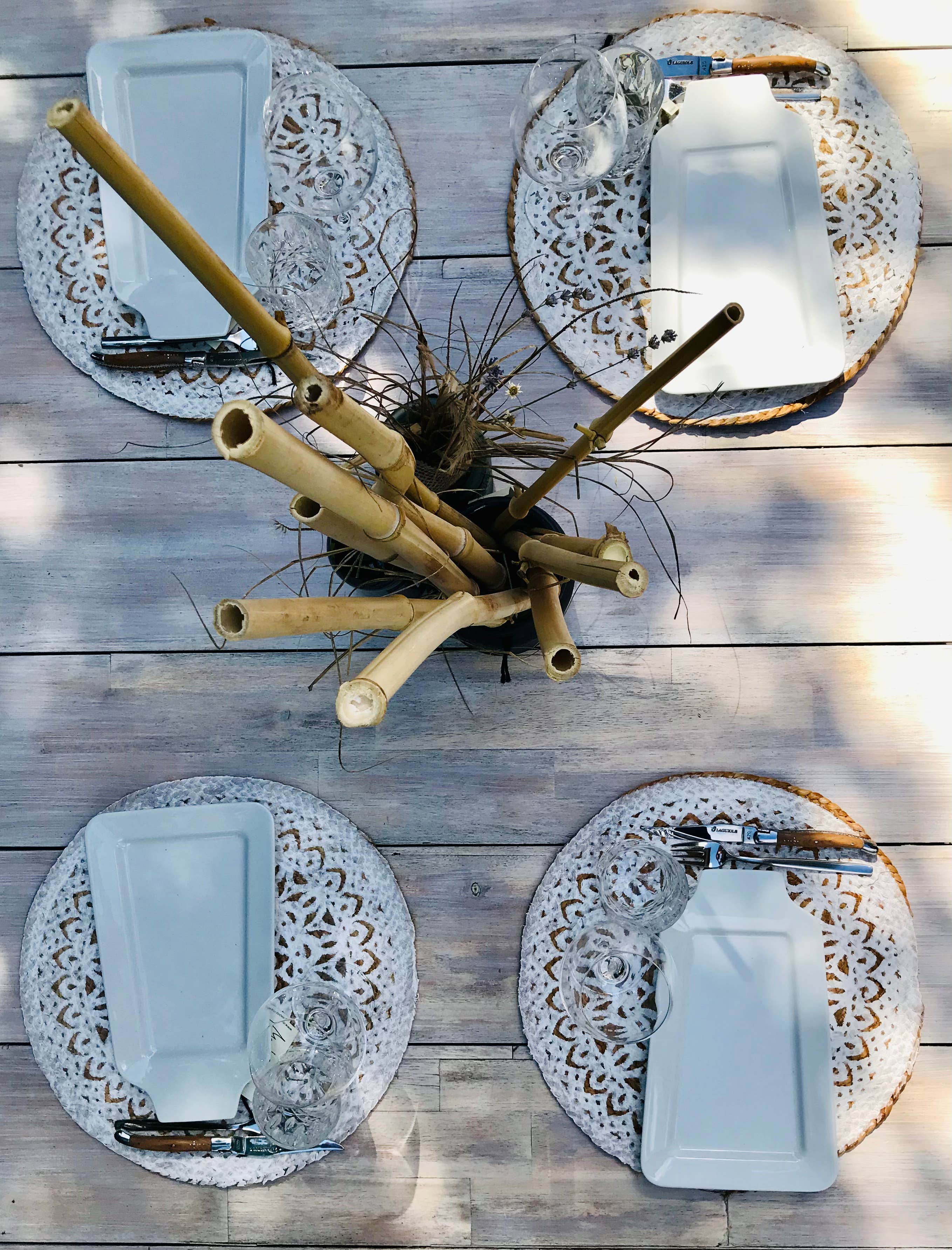 MajKay - Wholesale Placemat - Jute placemat | white print3