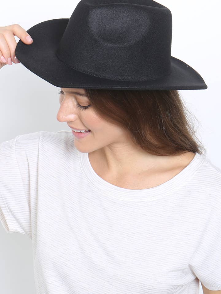 Women's Trendy Felt Fashion Brim Hat for wholesale by MYS Wholesale Inc