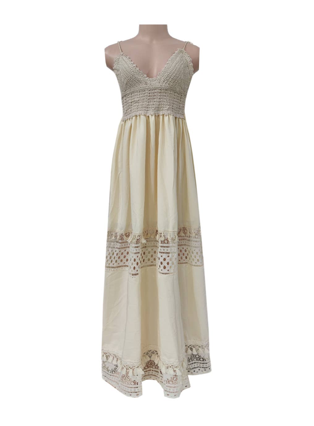 Rosa Clothing - Wholesale Dress - Women's - Bohemian Crochet tassel Lace large swing flare dress5