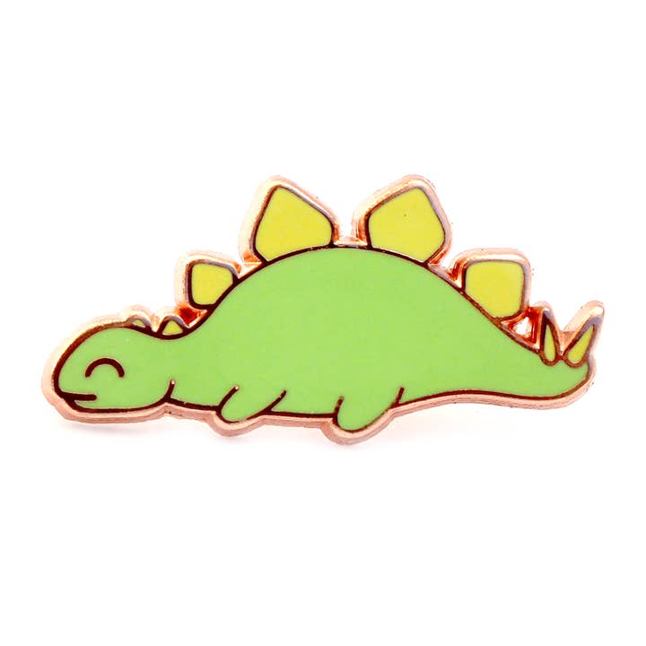 Sleepy Stegosaurus Pin for wholesale by Shoal