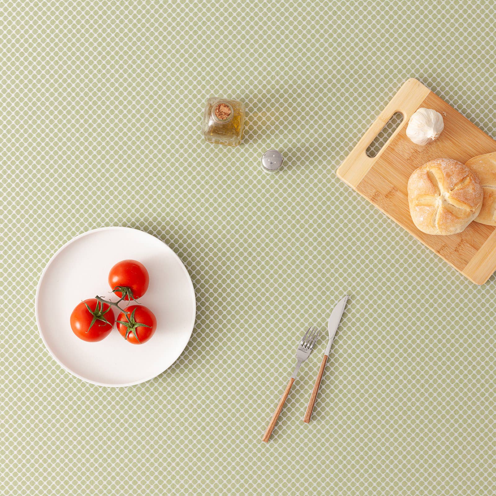 GAMUSI - Vente Nappes - Nappe imperméable jacquard coton géométrique LOSAN33