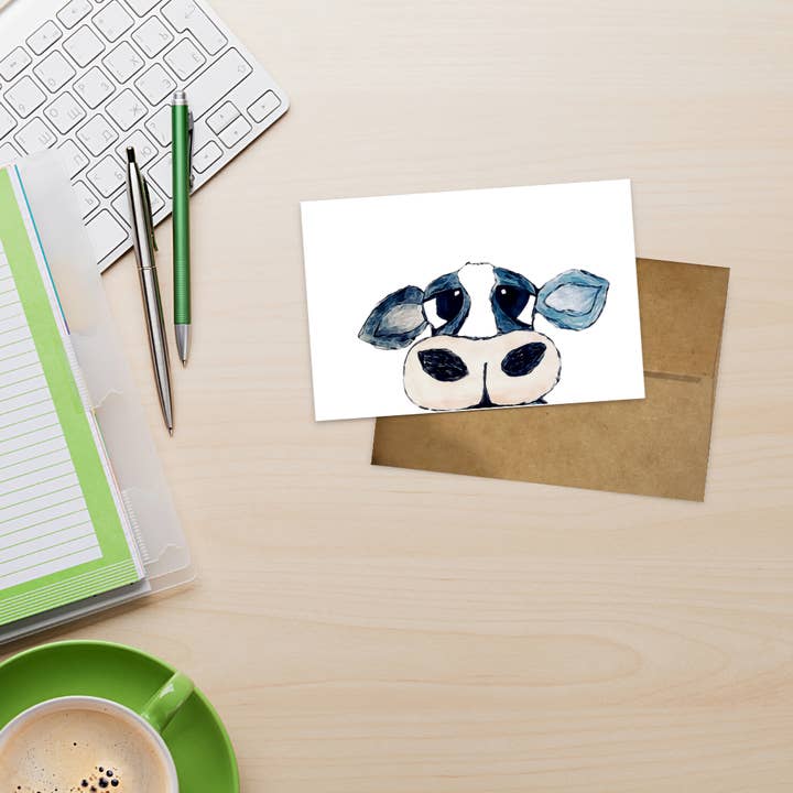 Kevin & Kaia - Wholesale Everyday Greeting Card - Holstein Cow π - Greeting Card2