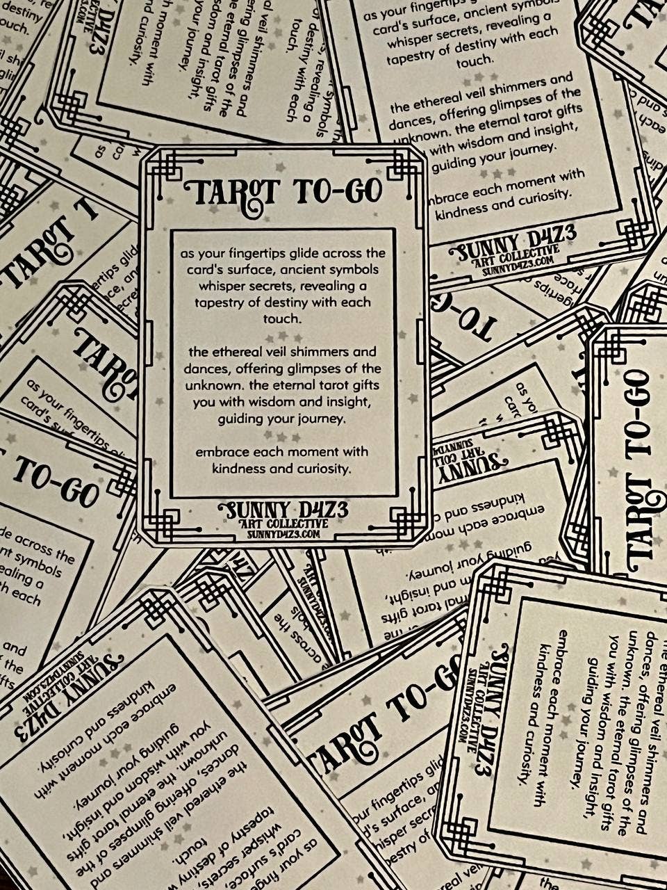 sunny d4z3 art collective - Wholesale Tarot Cards - scratchers- tarot to go white scratch off - 3 card pack - SMITH4