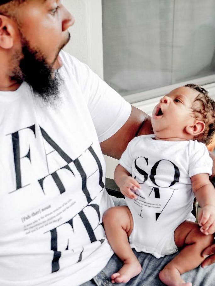 White Father Logo Remix T-shirt for wholesale on Faire2