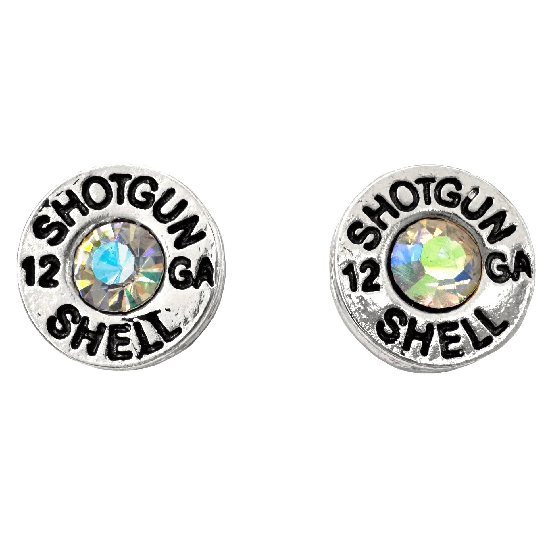 Lunar Deer - Wholesale Stud/Post Earrings - Bullet Shell Rhinestone Western Earring16