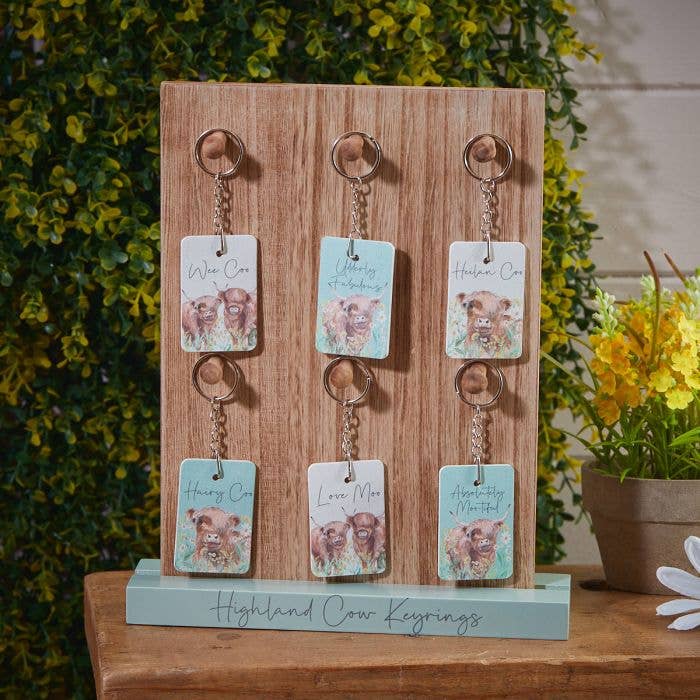 Highland Cow Floral Keyring 6 Asstd 36/stand Wooden With Quote Ss25
for wholesale by Langs