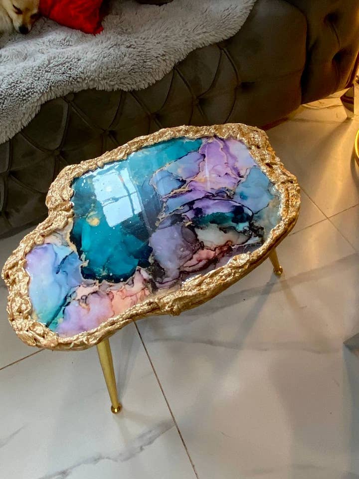 Handmade Large geode table Epoxy artwork coffee/side (Co (Co for wholesale by SamshineDesign