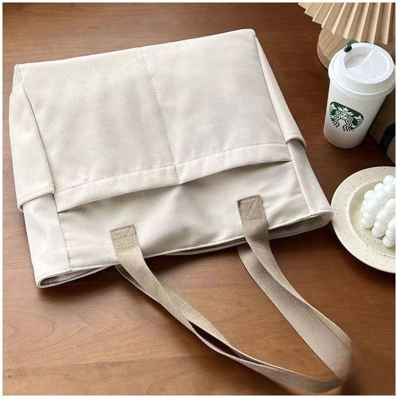 UZ Wholesale Store - Wholesale Shoulder Bag - Women's - Solid Color Canvas Zipper Minimalist Single Shoulder Handbag9