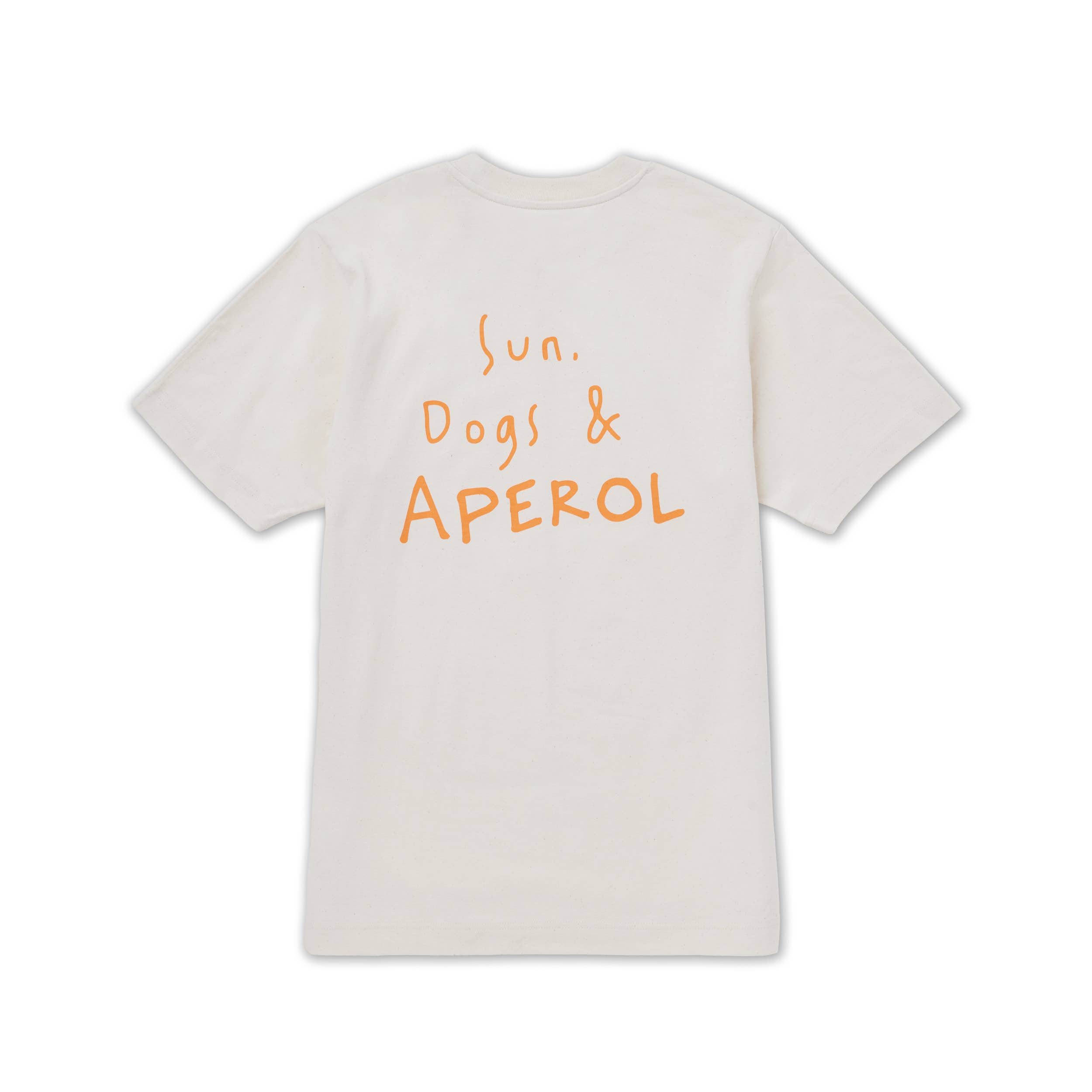 Lieblingspfote - Wholesale Screen Printed T-Shirt - Unisex - T-Shirt "Sun, Dogs & APEROL" Natural