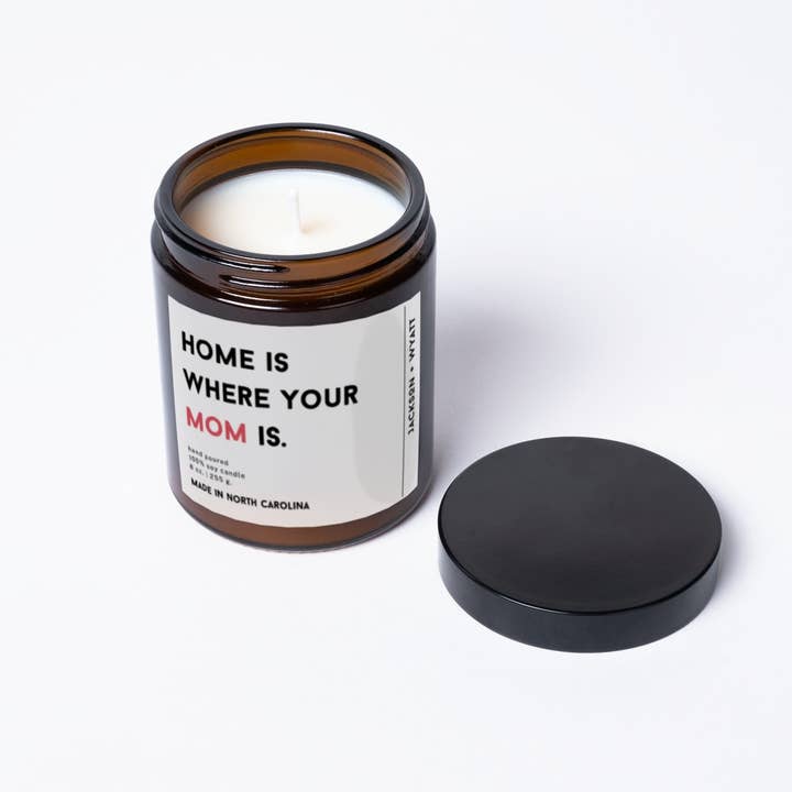 Mom Candle Mother's Day Gift Home is where your mom is for wholesale by Jackson + Wyatt