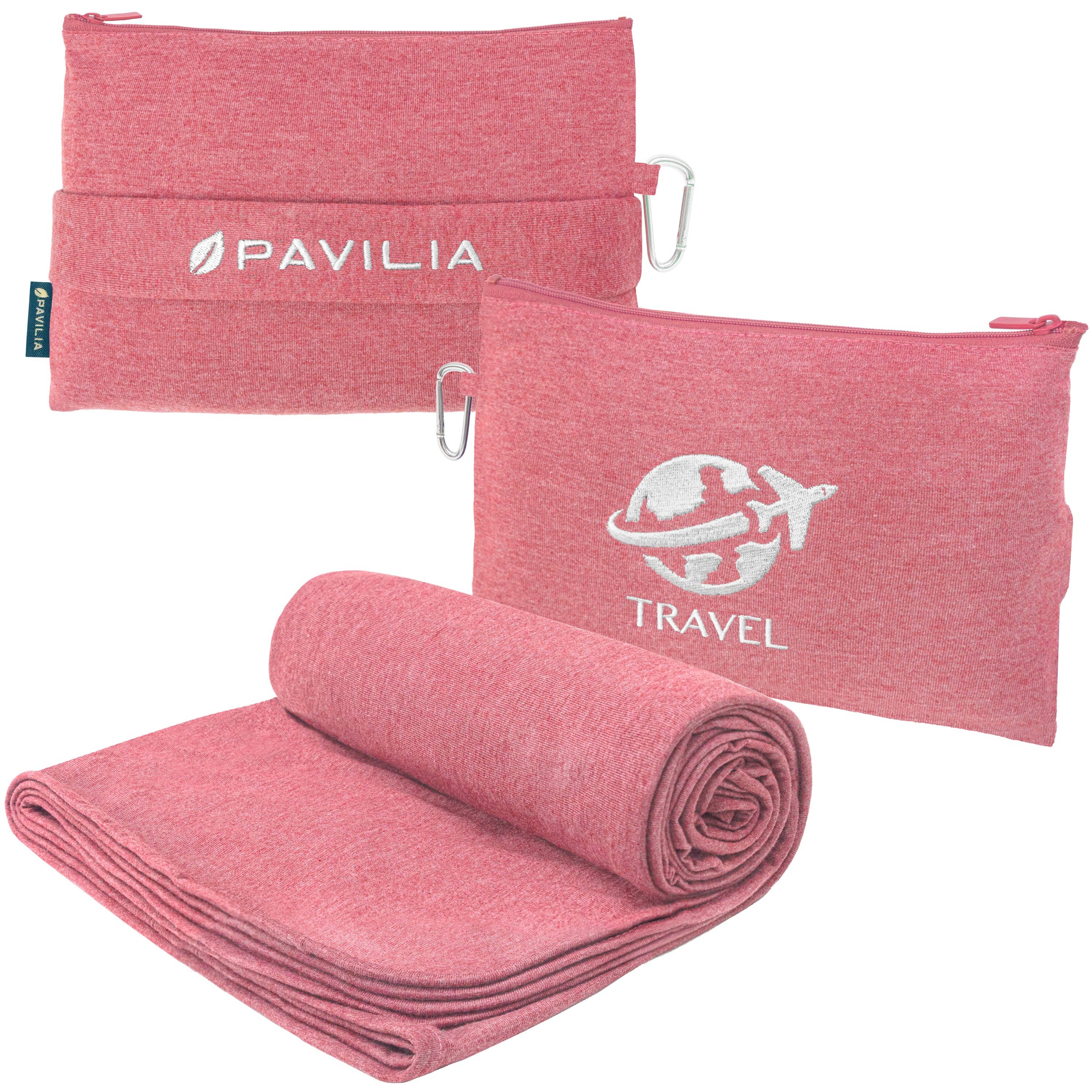 Pavilia - Wholesale Travel Blanket - Compact Fleece Travel Blanket Pillow2