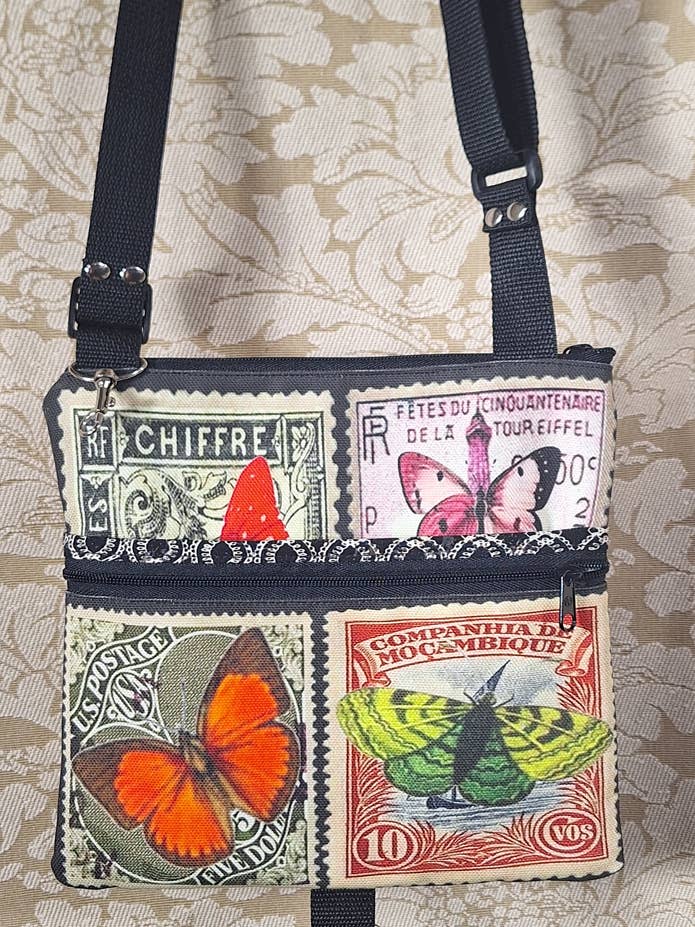 Butterfly Stamp Large Travel Bag - Converts to a Backpack for wholesale by Old Bagzz