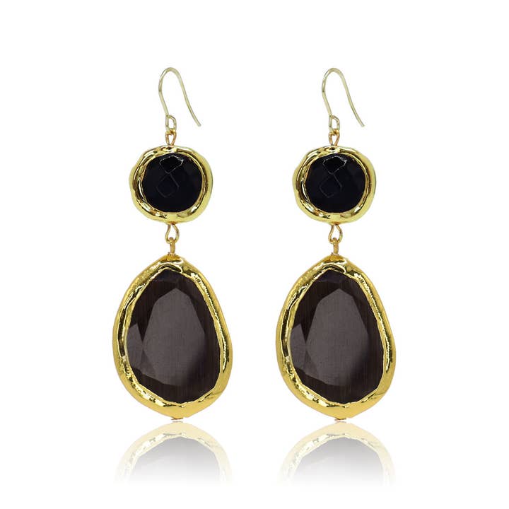 KARINE SULTAN - Wholesale Dangle Earrings - Vivid Gem X Coriandoli Earrings1