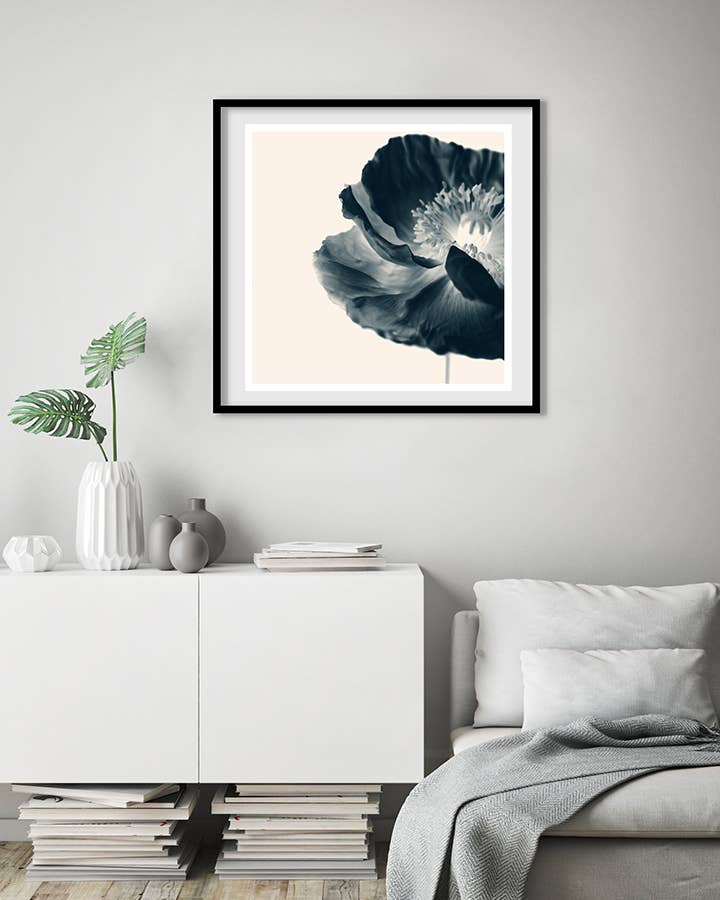 Alicia Bock Print Shop - Wholesale Art Print - Cyan Poppy Fine Art Print1
