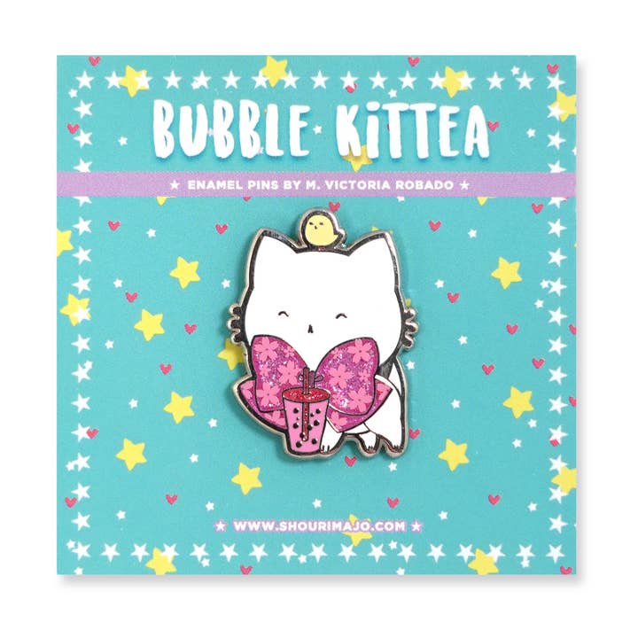 Emaille Pin Bubble Kittea Spring voor wholesale door SHOURIMAJO
