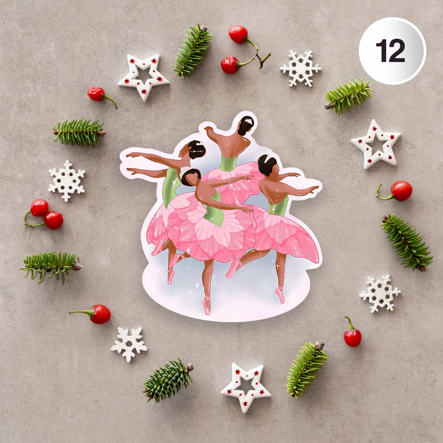 Denali & Co. - Wholesale Sticker - Notenkraker Wals van de Bloemen Sticker, 7,4 cm x 7,6 cm7