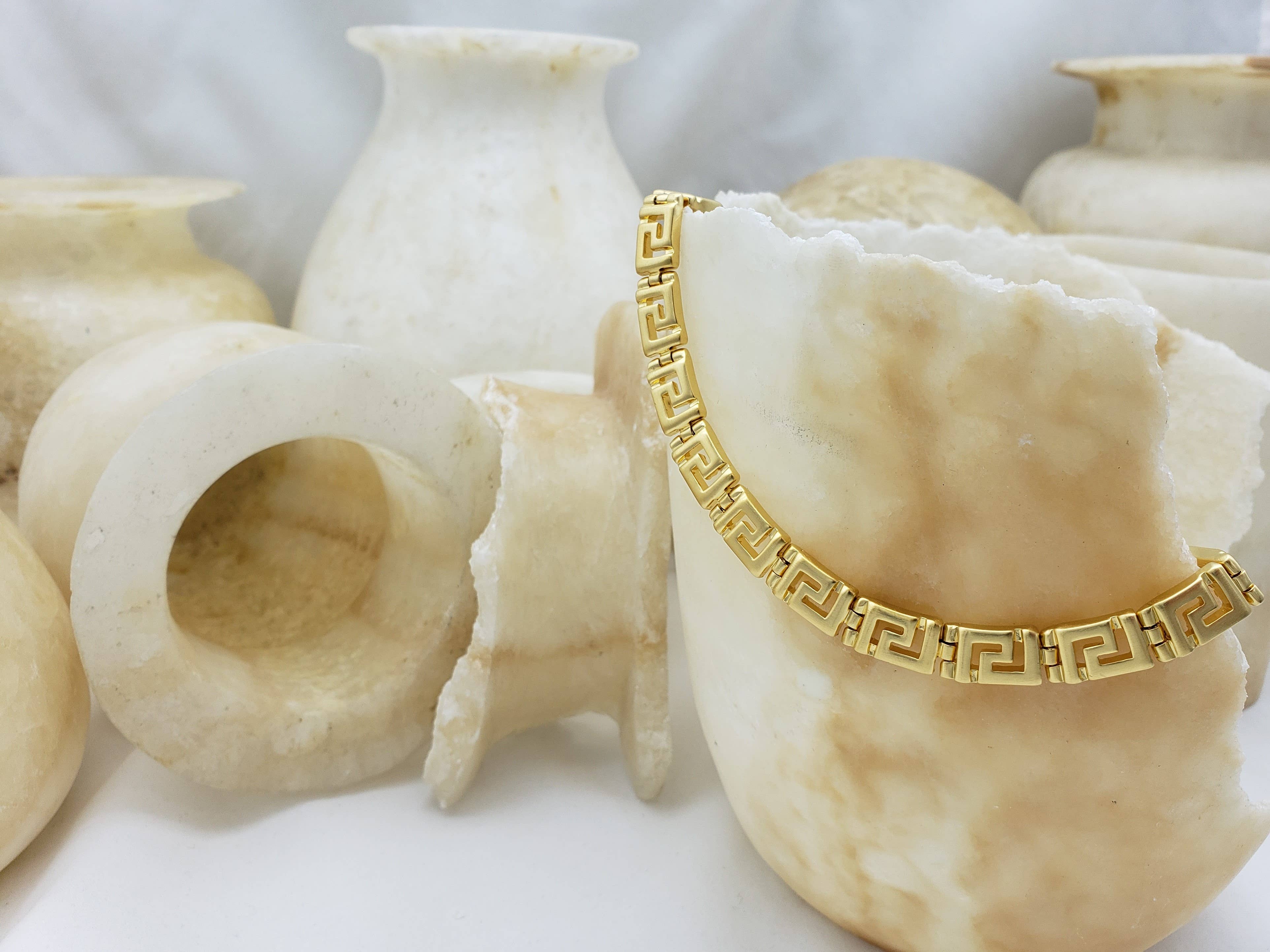 Discoveries, Inc. – Engroshandel Led/kæde halskæde – Klassisk Meander Kæde Halskæde - Inspireret af Det Antikke Grækenland4