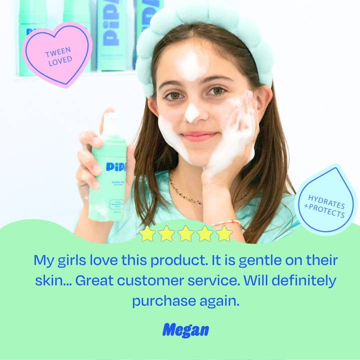 Pipa Skin Care - Wholesale Facial Cleanser - Pipa Squeaky Clean Cleanser Gentle Foam Face Wash for Kids3