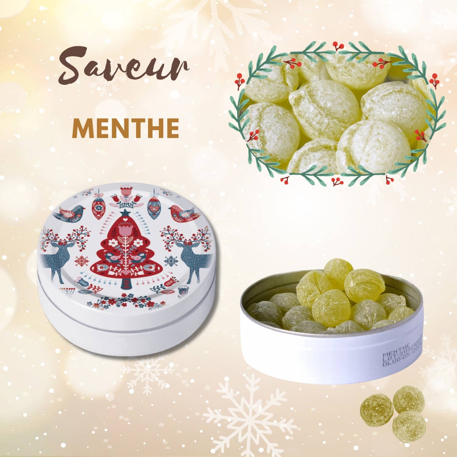 Bonbon-France – Engroshandel Bolcher – Slik | 50 æsker + gratis træskærm | FEST | 70 mm5