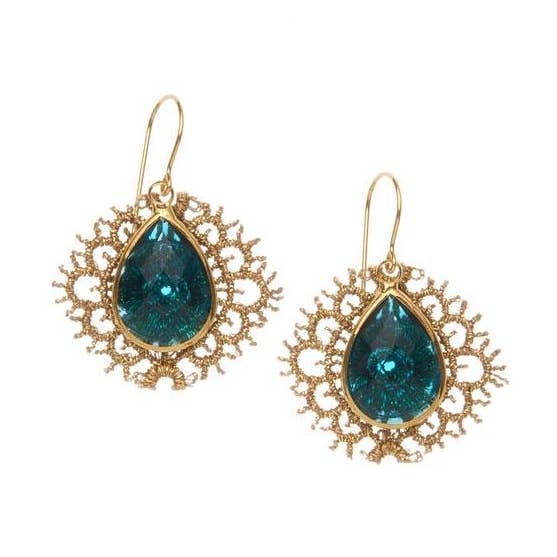 Boucles d'oreilles pendantes en dentelle Keats pour la vente par Kim Smiley