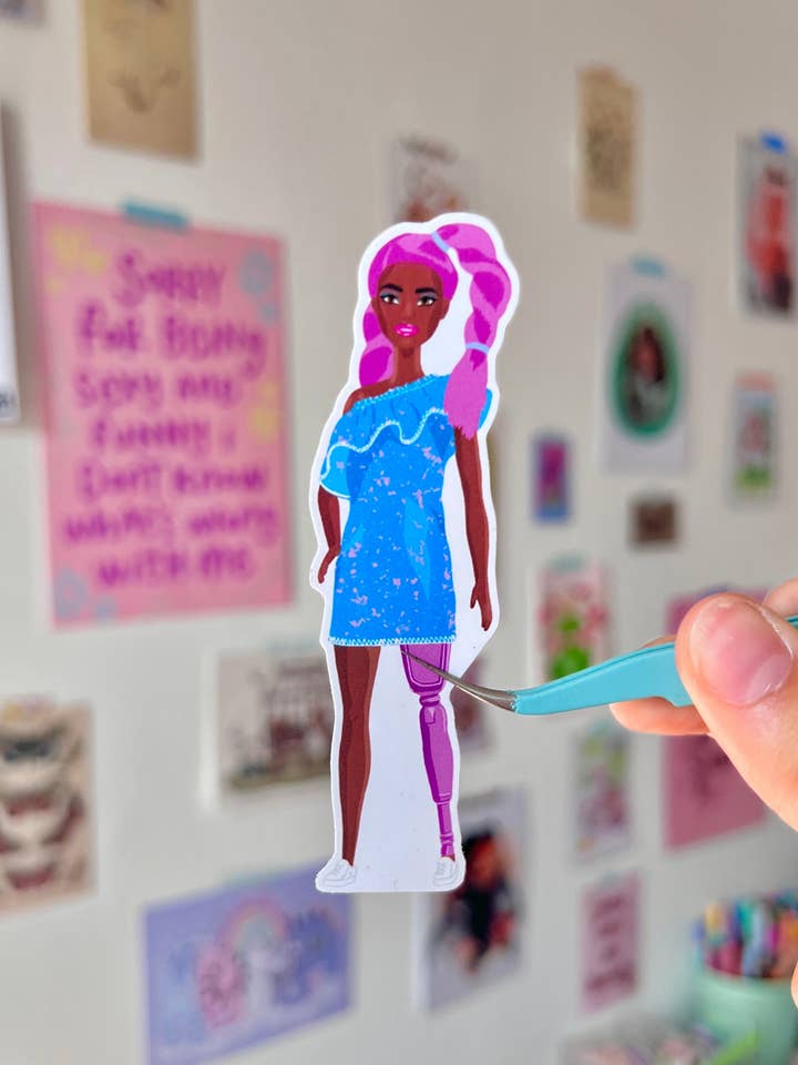Amputee Babe Sticker for wholesale by Crafted in chaos