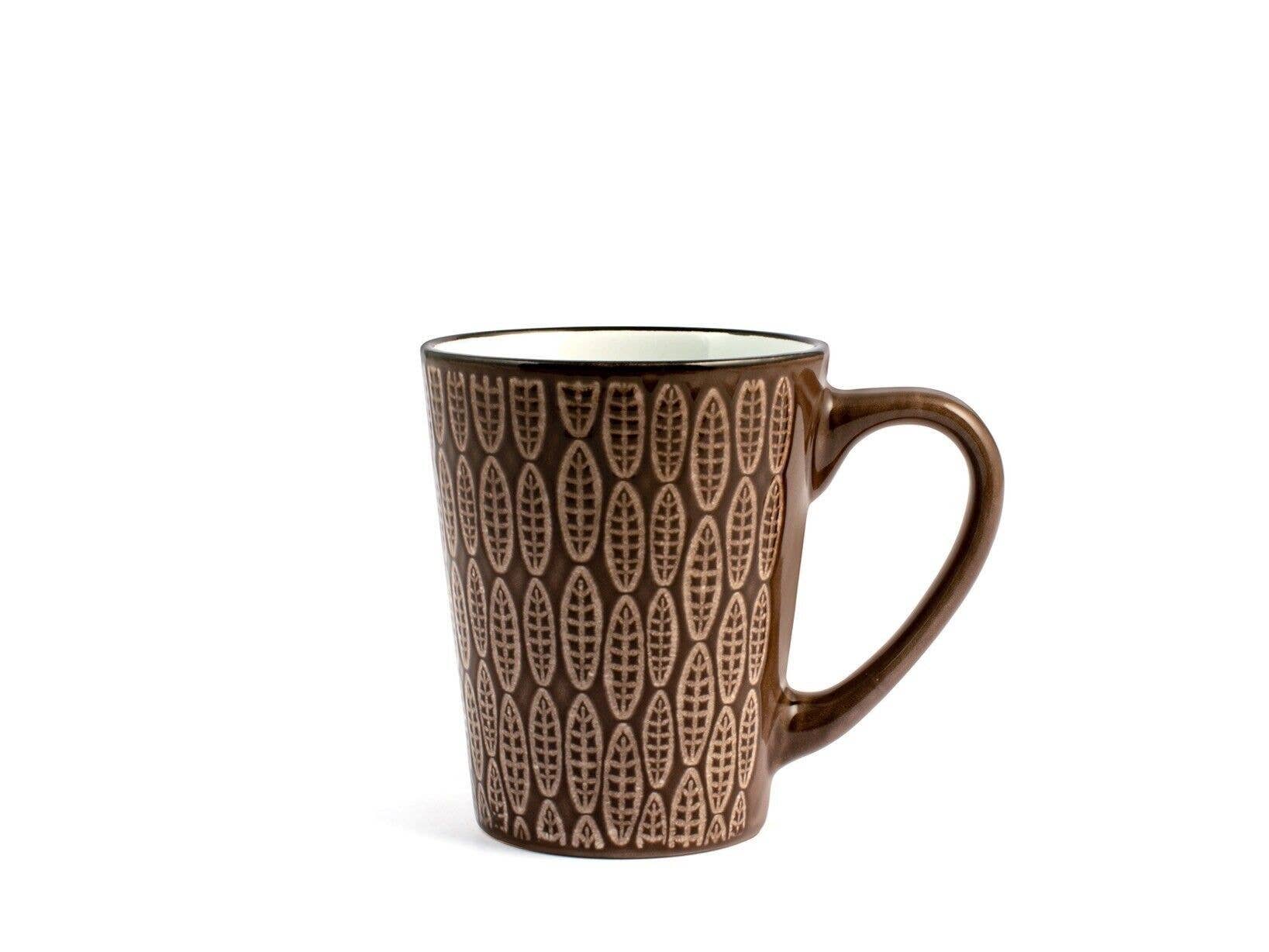 H&H - Wholesale Coffee Mug - Ethnic Mug in Stoneware Assorted Colors cc3002