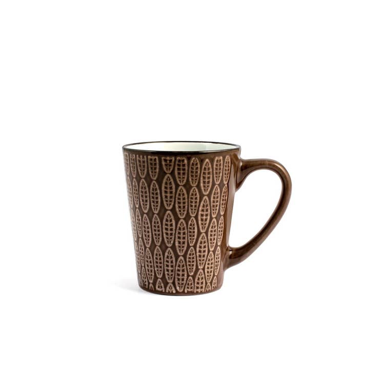 H&H - Wholesale Coffee Mug - Ethnic Mug in Stoneware Assorted Colors cc3002