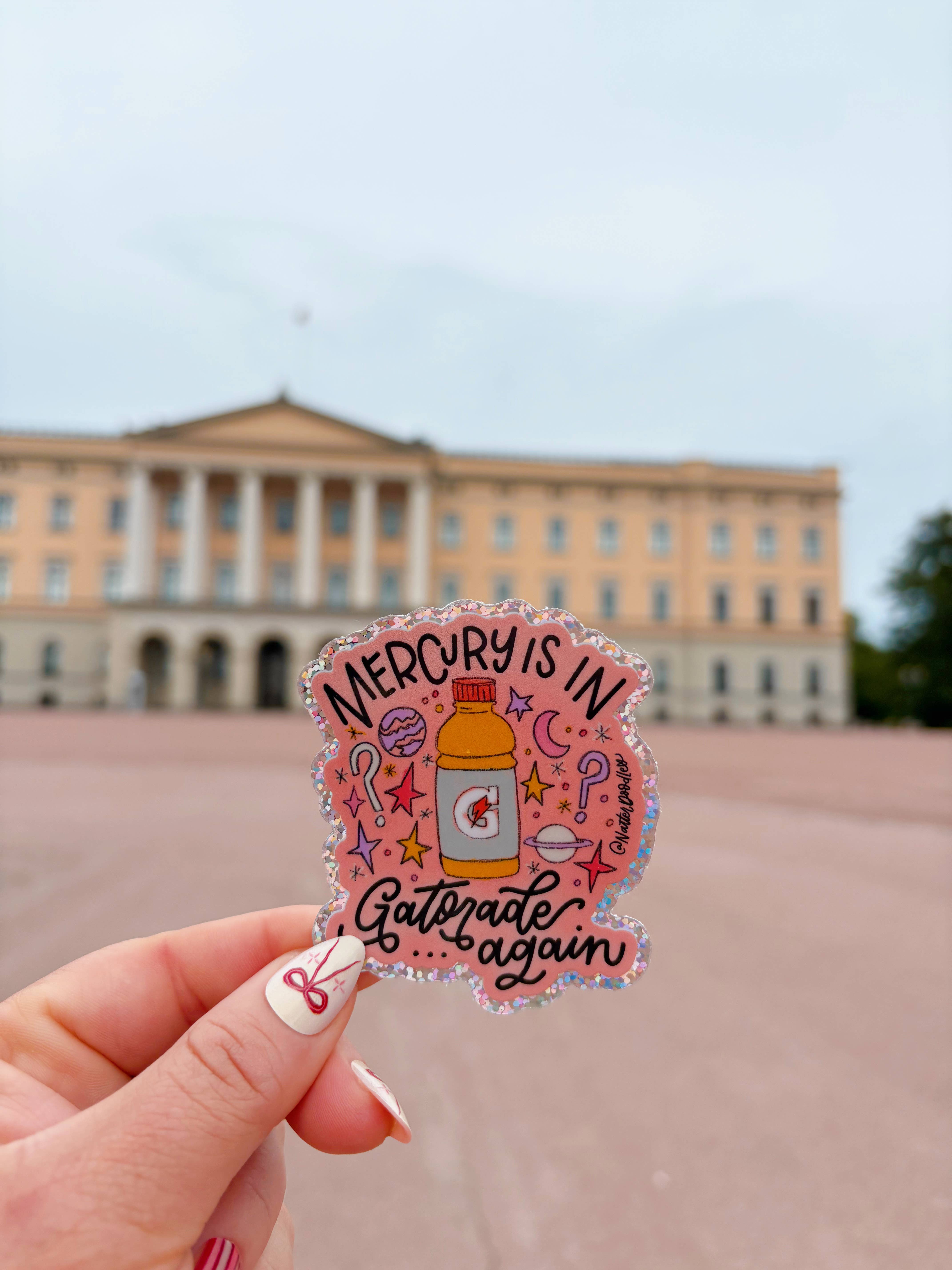 NatterDoodle – Engroshandel Klistermærke – Merkur er i Gatorade Sjov Retrograd Glimmer Klistermærke3