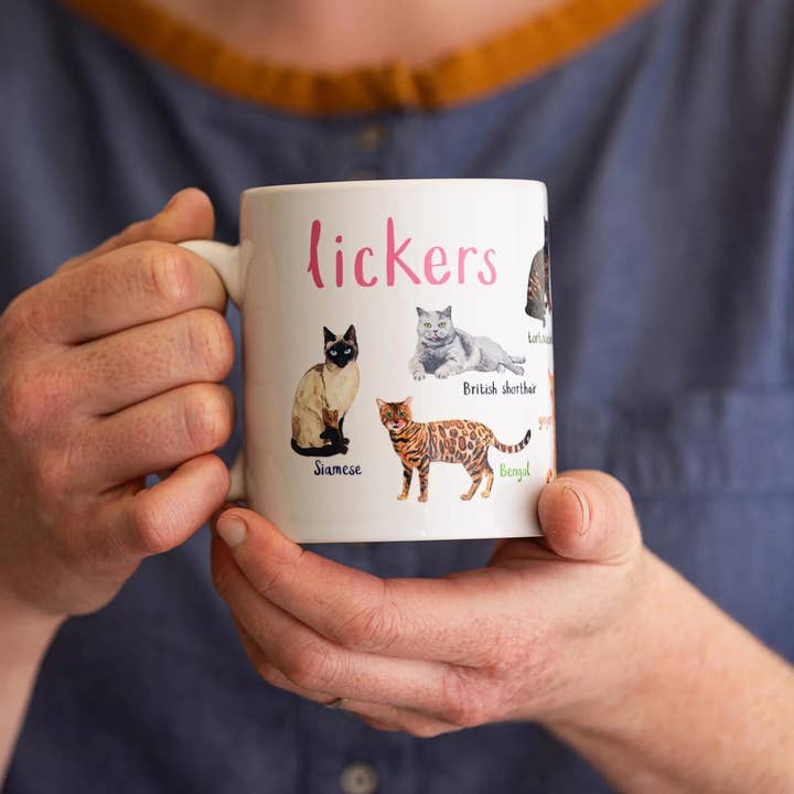 Fly Paper Products - Wholesale Coffee Mug - Lickers Cat Pun Animal / Pet Lover Coffee or Tea Mug 1