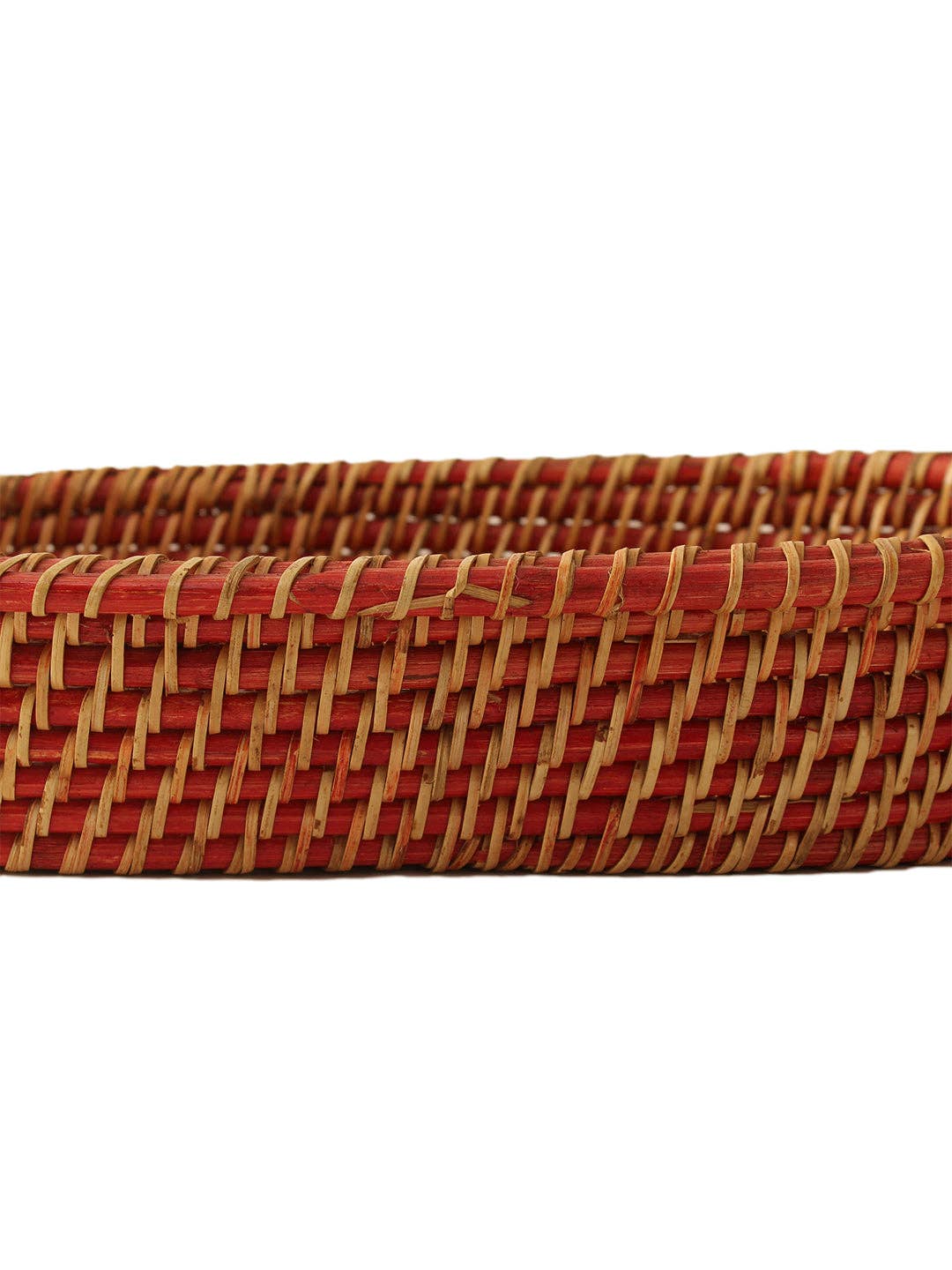 House This - Venta al por mayor Cestas - Canasta de caña Narkat (pequeña) - Rojo/Natural2