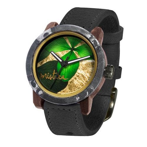 Montre Marco Gris Pui Fer Fleurs Vertes U pour la vente par Mistura Timepieces