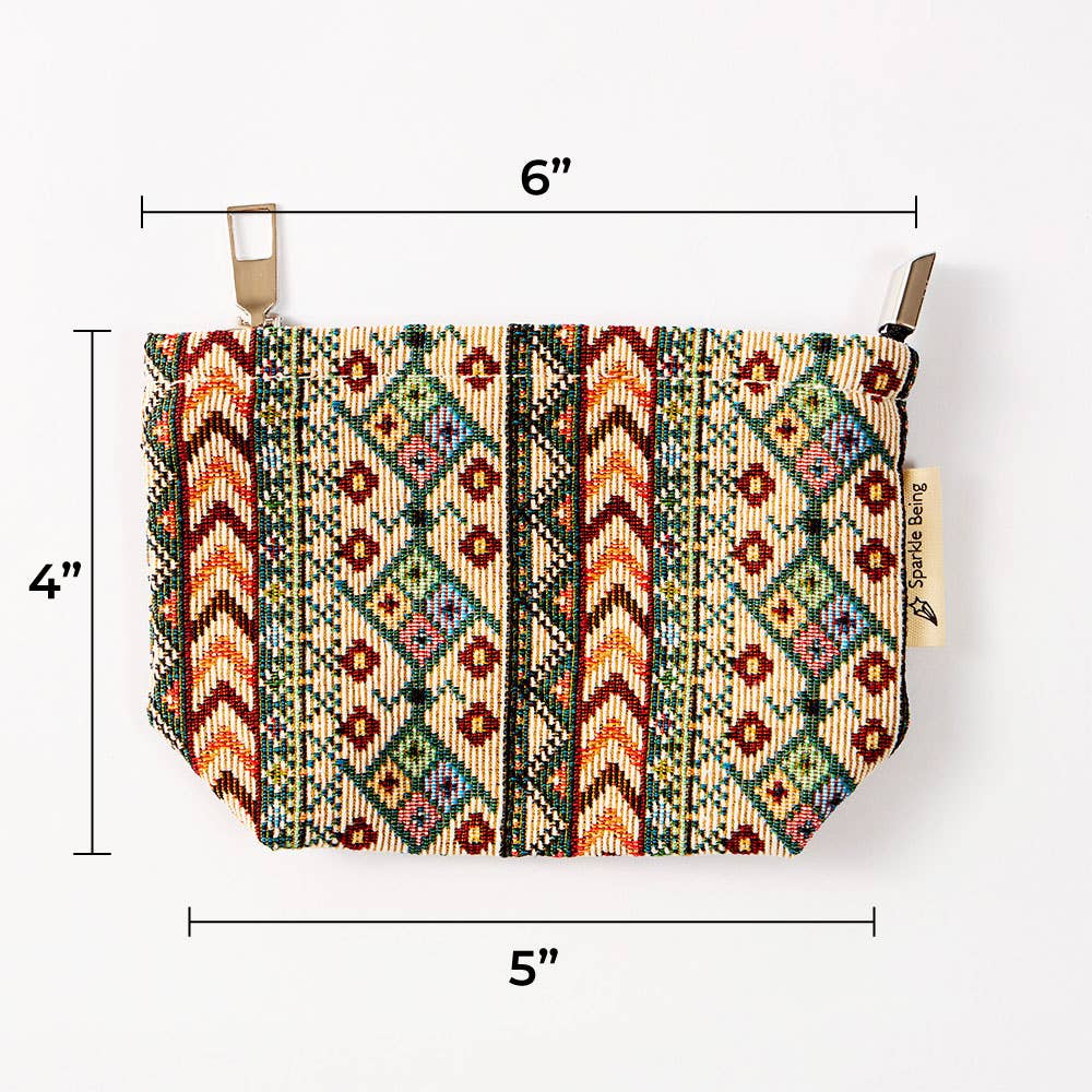Sparkle Being - Wholesale Toiletry Bag - Women's - Modern Aztec Toiletry Bag - Travel-Friendly Cosmetic Bag5