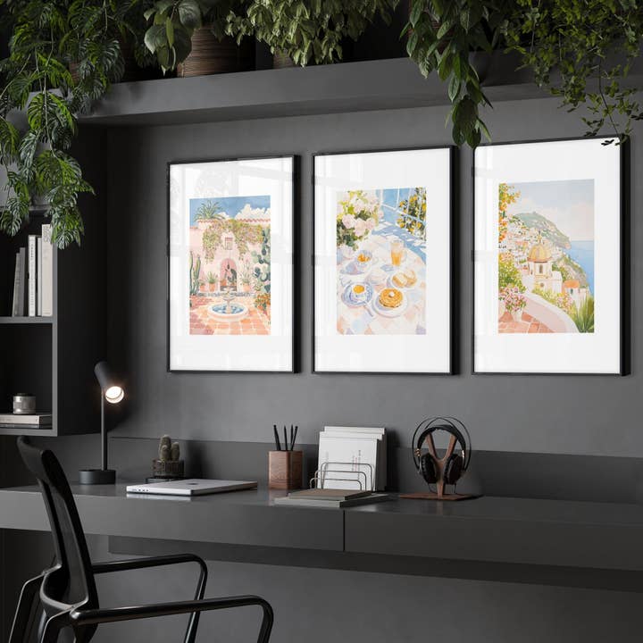 Grandes images pour mur | Ensemble de 3 impressions d'art mural décor de plage pour la vente par About Wall Art