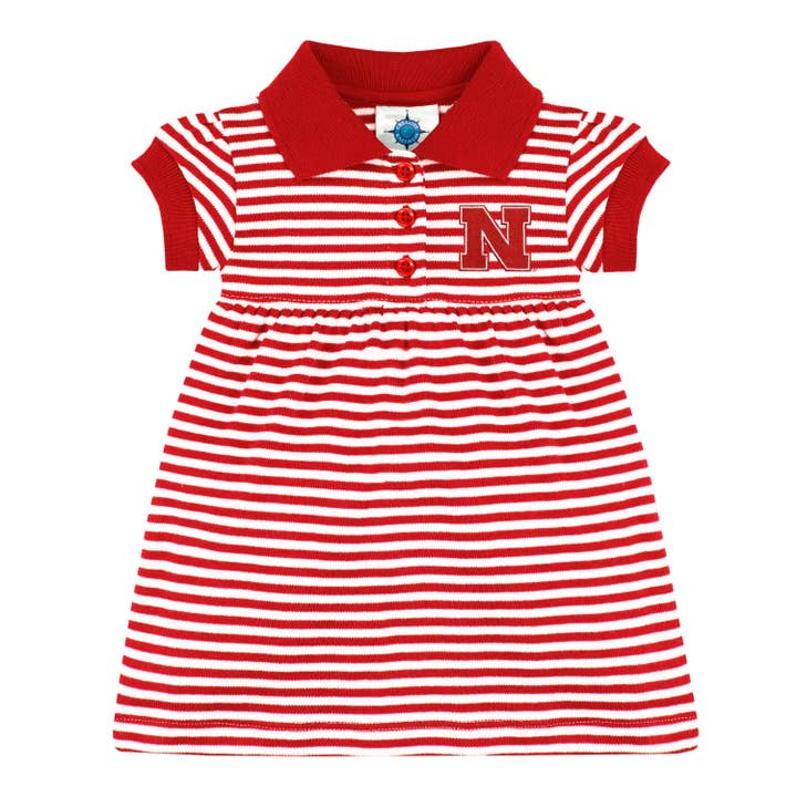 Nebraska Cornhuskers Striped Game Day Dress With Bloomer for wholesale by Creative Knitwear