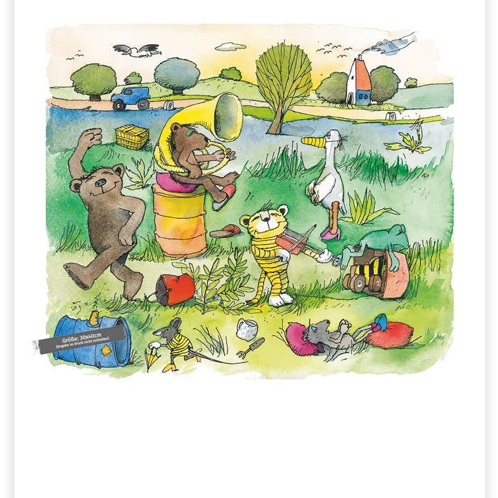 Motif original de Janosch – Musique en plein air pour la vente par BUCHPOSTER