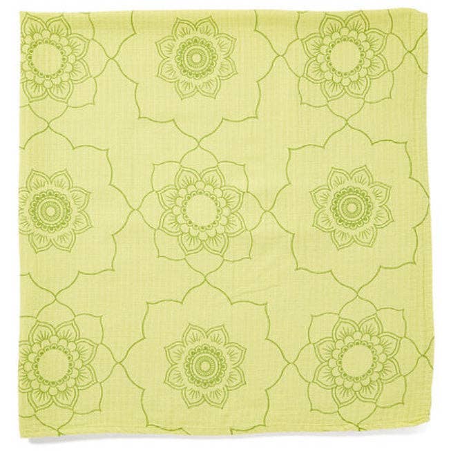 Manta de Musselina Lime Mandala Musselina por atacado de Bambino Land