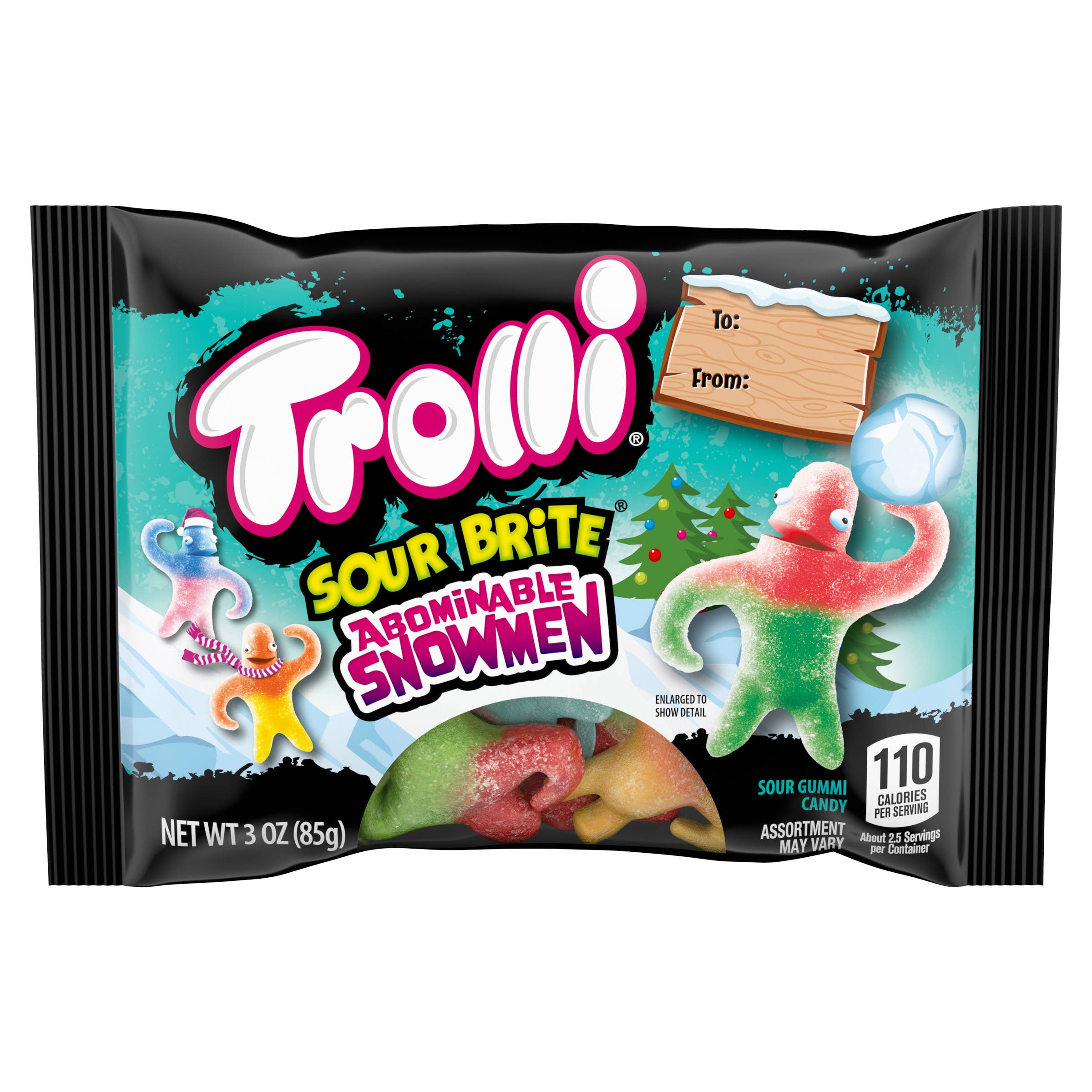 Grandpa Joe's Candy Shop - Wholesale Gummy - Trolli Holiday Abominable Sour Gummies 3oz Share Pack, 12ct0