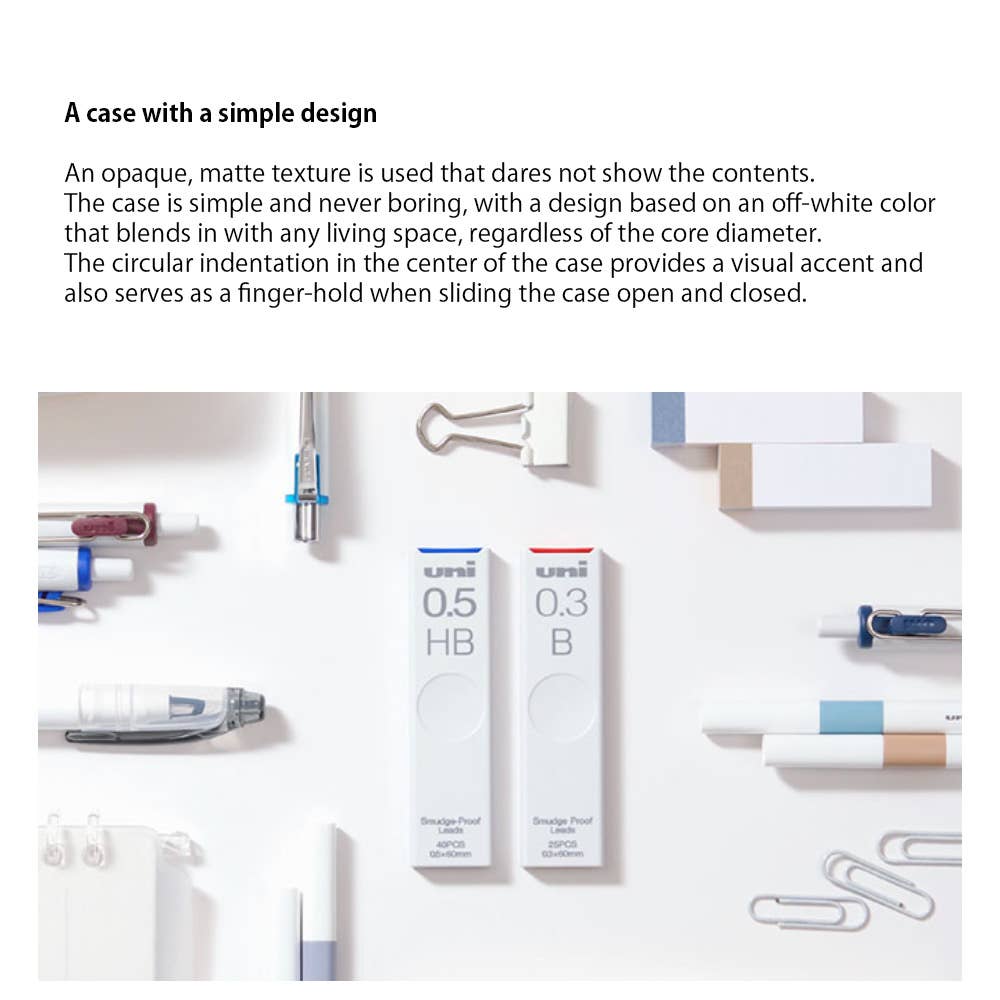 Hakubundo - Wholesale Pencil - 【JAPANESE STATIONERY】MITSUBISHI UNI SMUDGE PROOF LEAD3