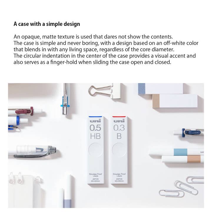 Hakubundo - Wholesale Pencil - 【JAPANESE STATIONERY】MITSUBISHI UNI SMUDGE PROOF LEAD3