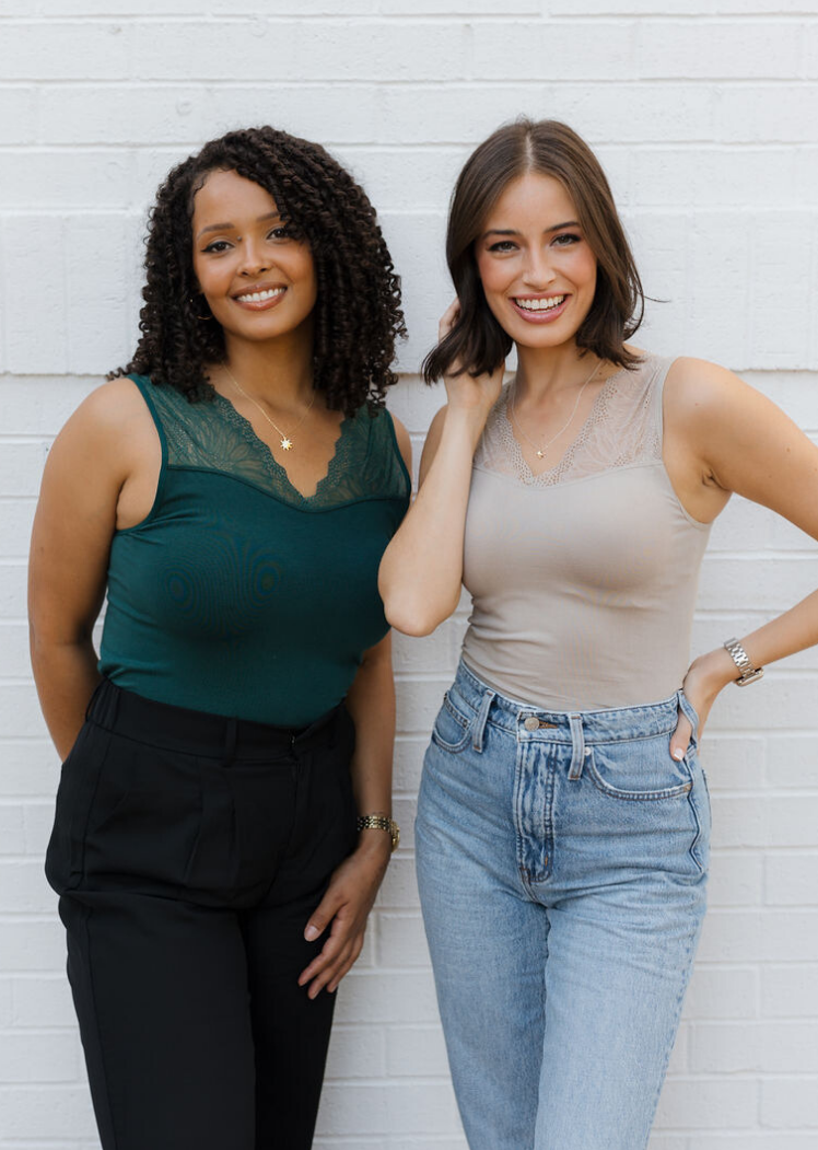 ELIETIAN - Vente Haut en maille – femme - Top réversible avec insert en dentelle2